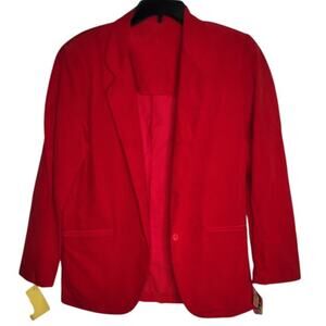 Vintage CHARTS brand Nordstrom crushed velvet blazer Red Size large shoulder pad